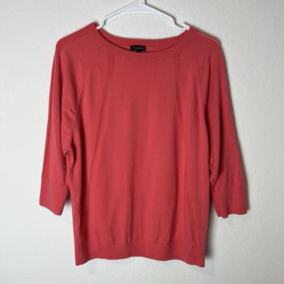 Talbots Tops - Talbots Coral Sweater Boat Neck Large 216​